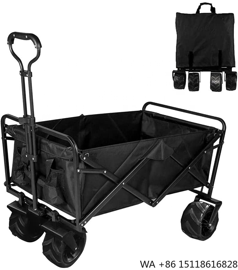 Outdoor Camping Folding Table - New Large Capacity Big Wheels Brakes