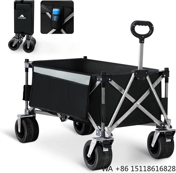 Outdoor Camping Folding Table - Collapsible Camping Wagon Portable Foldable Utility