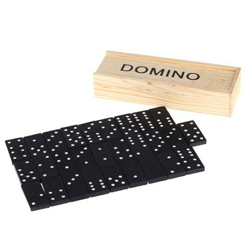 Outdoor Camping Games For Kids - 28pcs/Set Wooden Domino Board Games Table