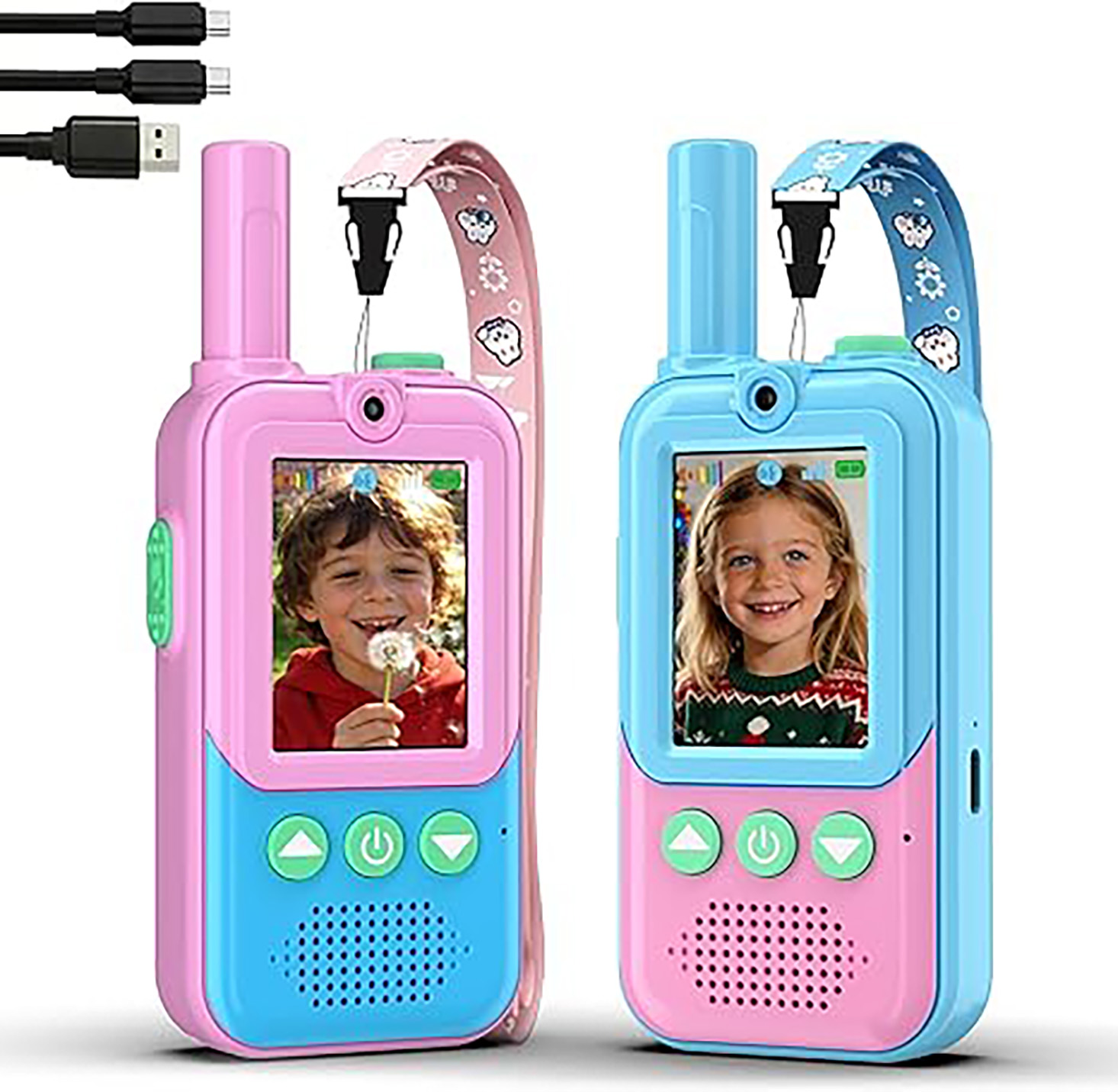 Outdoor Camping Games For Kids - Rechargeable Kids Video Walkie Talkies 2