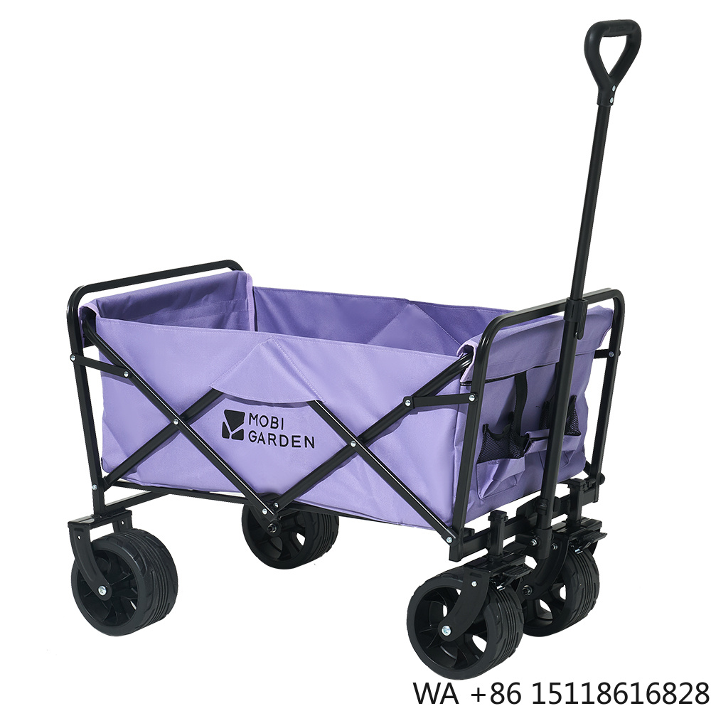 Outdoor Camping Folding Table - Mobi Garden Foldable Four-Wheel Portable Wagon
