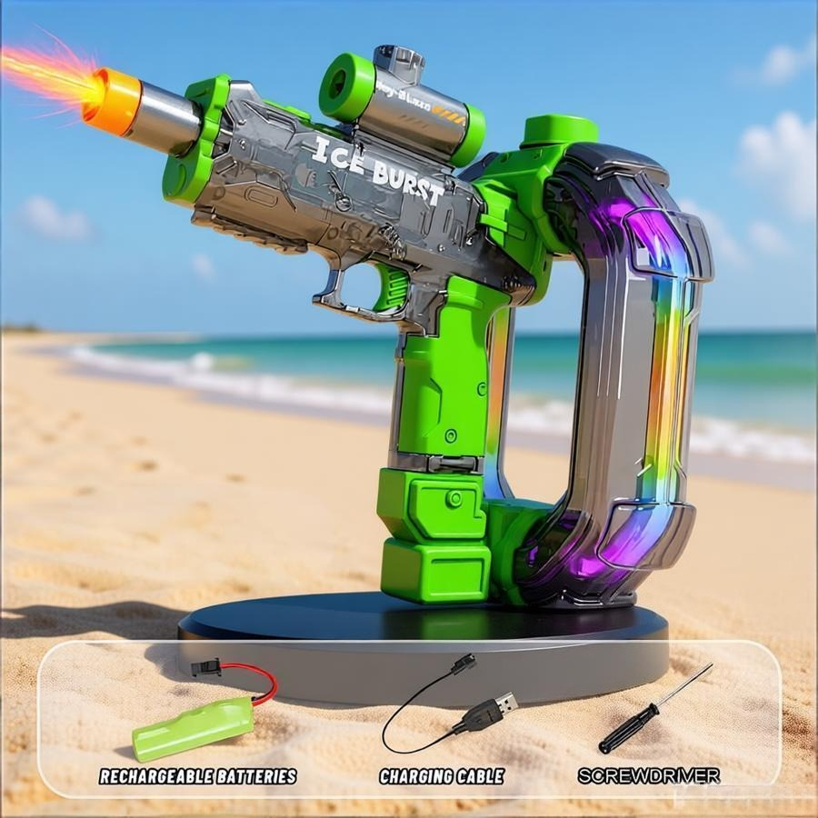 Outdoor Camping Games For Kids - LED Ring-shaped Electric Water Guns Children
