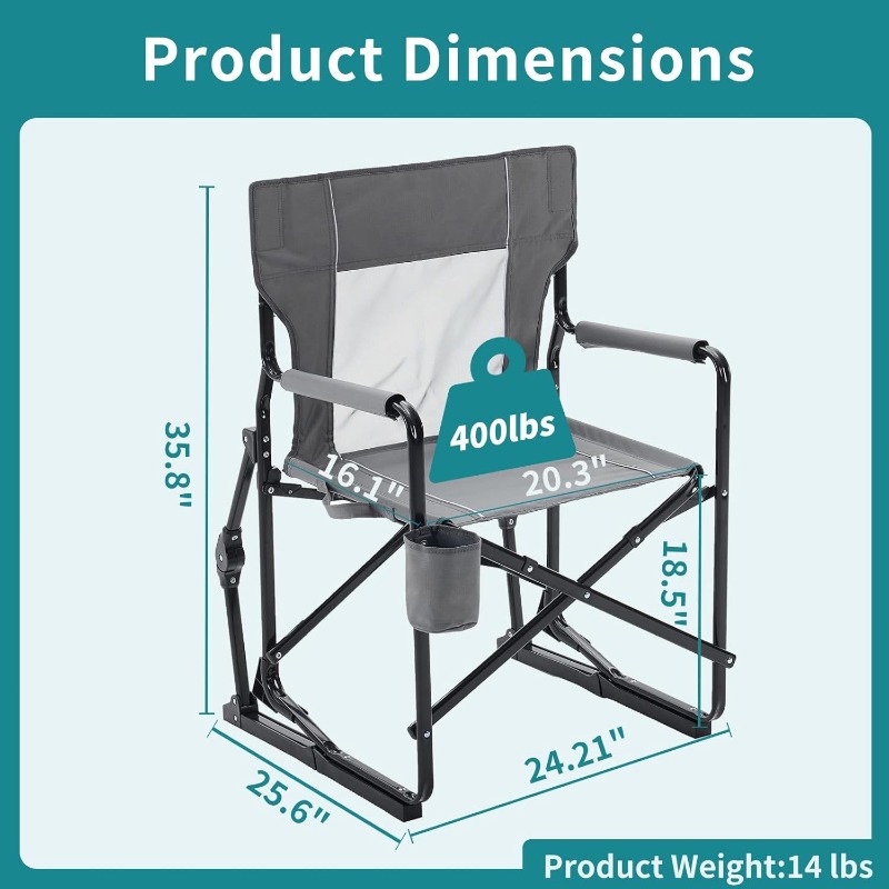 Outdoor Camping Rocking Chair - Outdoor Freestyle Rocker Camping Chair Folding