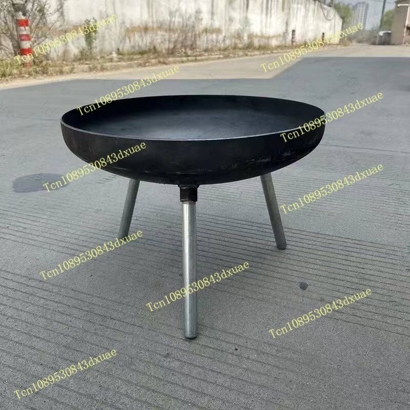 Outdoor Camping Fire Pit - 80cm Large Cast Iron Fire Pit