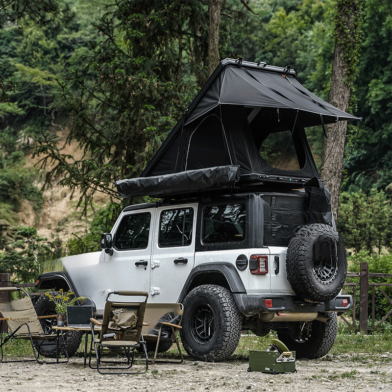 Outdoor Camping Van Tent - Hard Aluminum Rooftop Tent with Clamp
