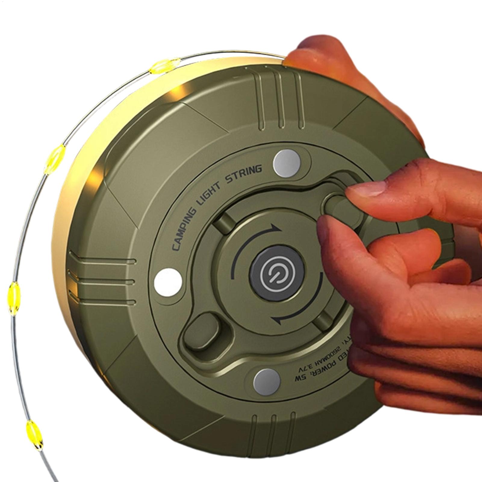 Outdoor Camping Lights String - Retractable Camping String Lights 20m Type-C