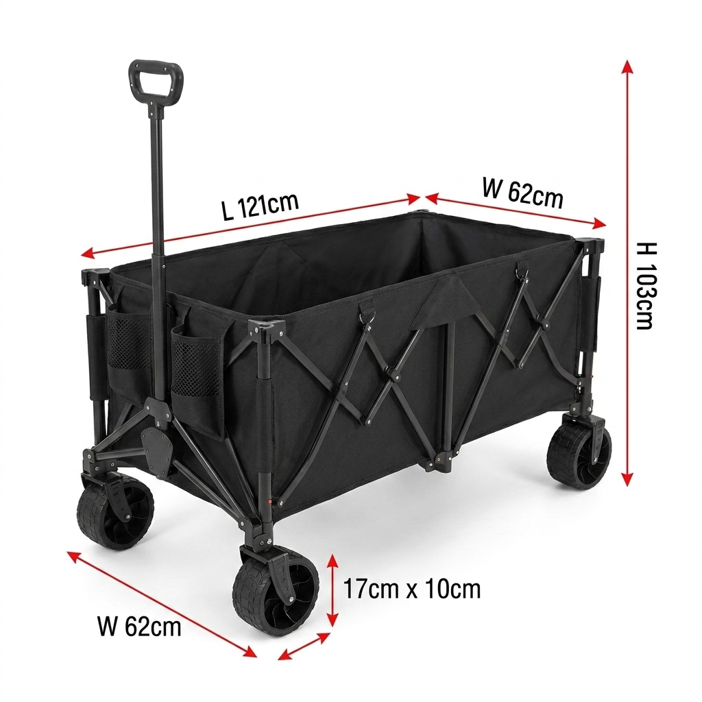 Outdoor Camping Folding Table - Custom Heavy-Duty Folding Wagon Cart with