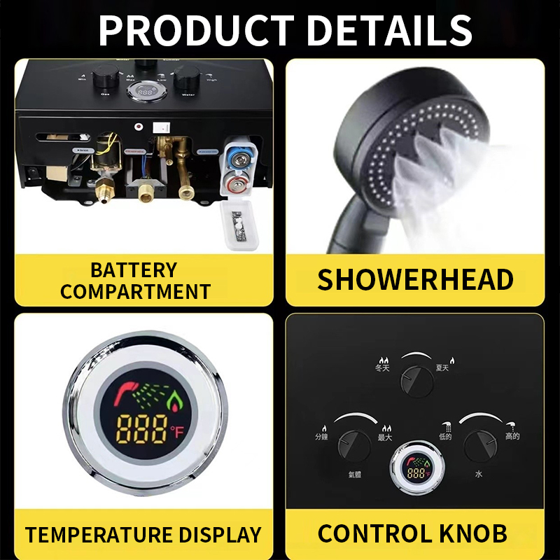 16L/18L/20L Instant-Heat Gas W - Outdoor Camping Water Heater review and price
