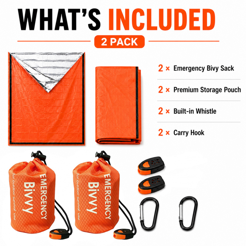 2 Pack Emergency Sleeping Bag, - Outdoor Camping Sleeping Bag review and price
