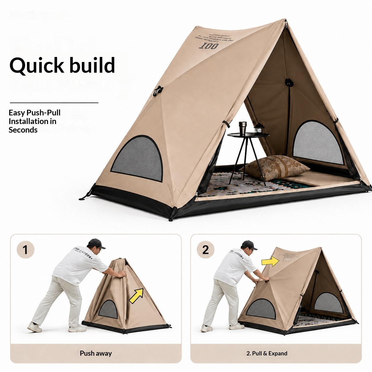 Automatic Triangular Tent, Out - Outdoor Camping Automatic Quick Opening Tent review and price