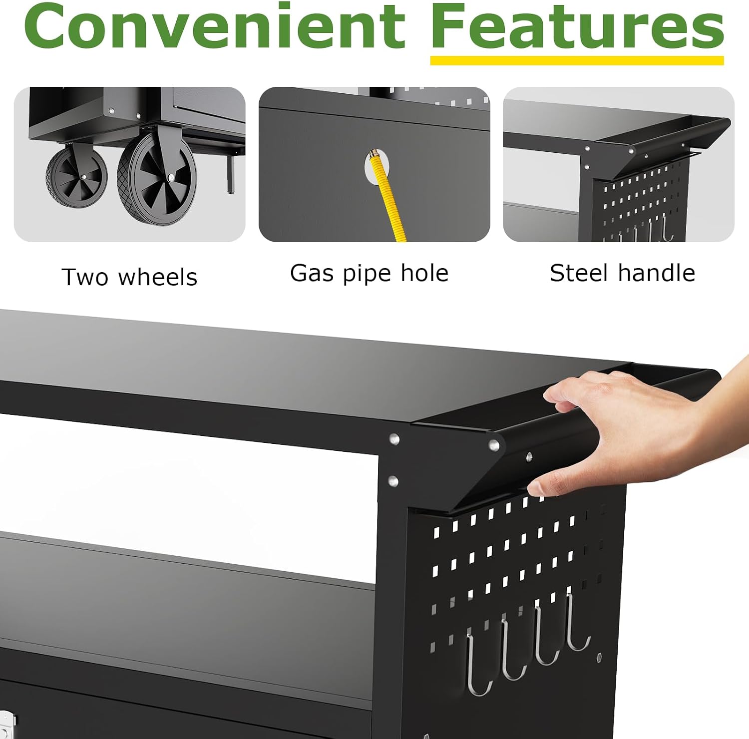 Outdoor Grill Cart Table With  - Outdoor Camping Folding Table review and price