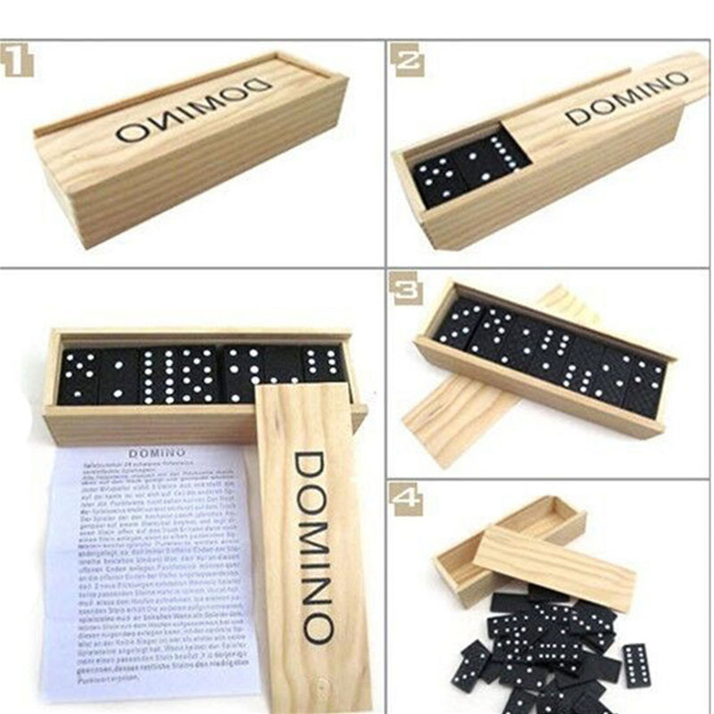 28pcs/Set Wooden Domino Board  - Outdoor Camping Games For Kids review and price