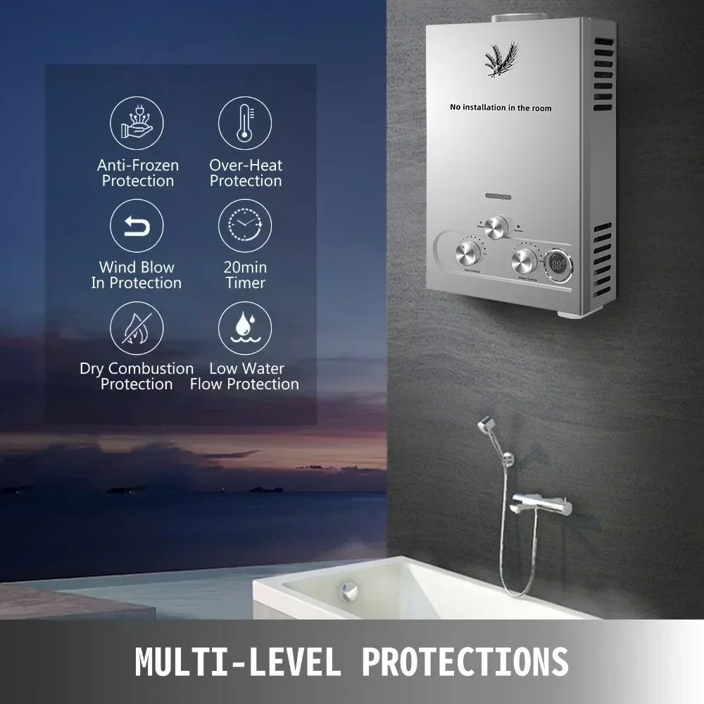 SIHAO 12L 16L 18L GPM LPG Gas  - Outdoor Camping Water Heater review and price