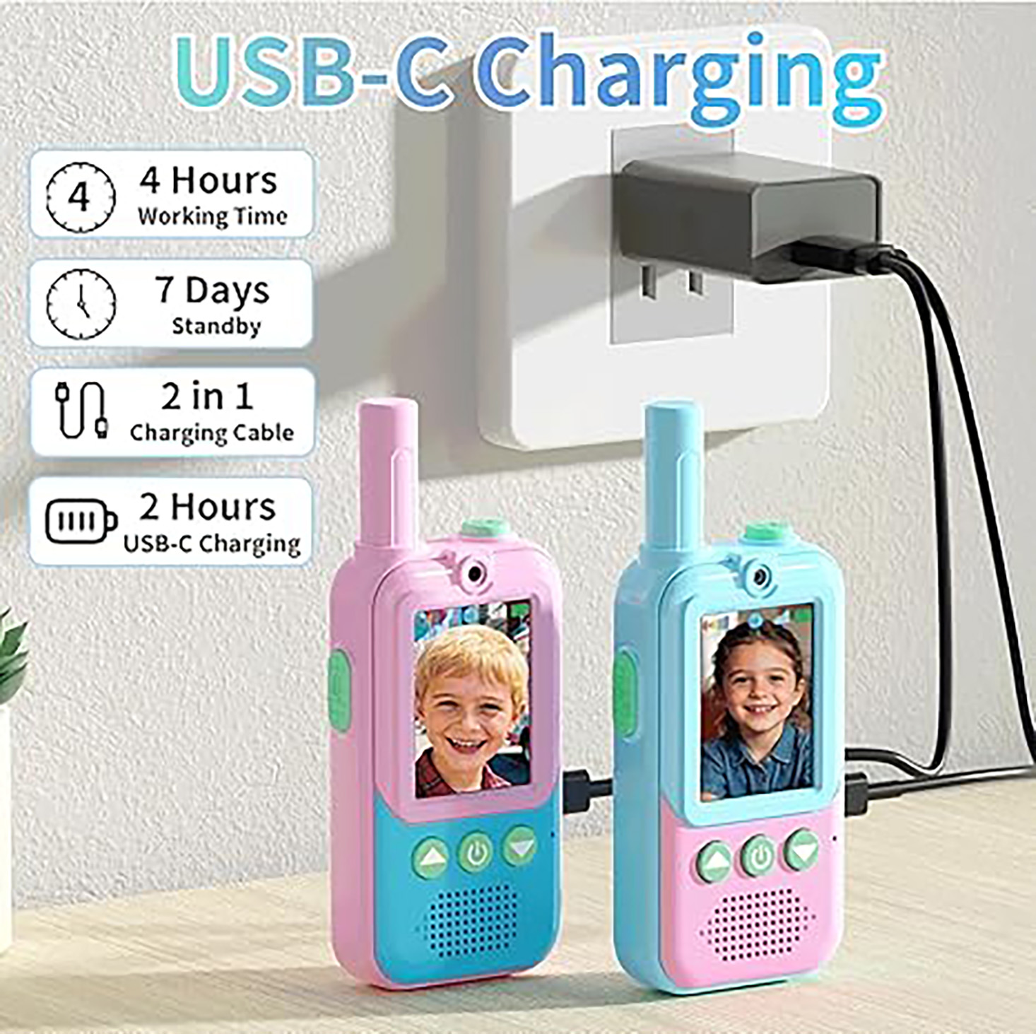 Rechargeable Kids Video Walkie - Outdoor Camping Games For Kids review and price