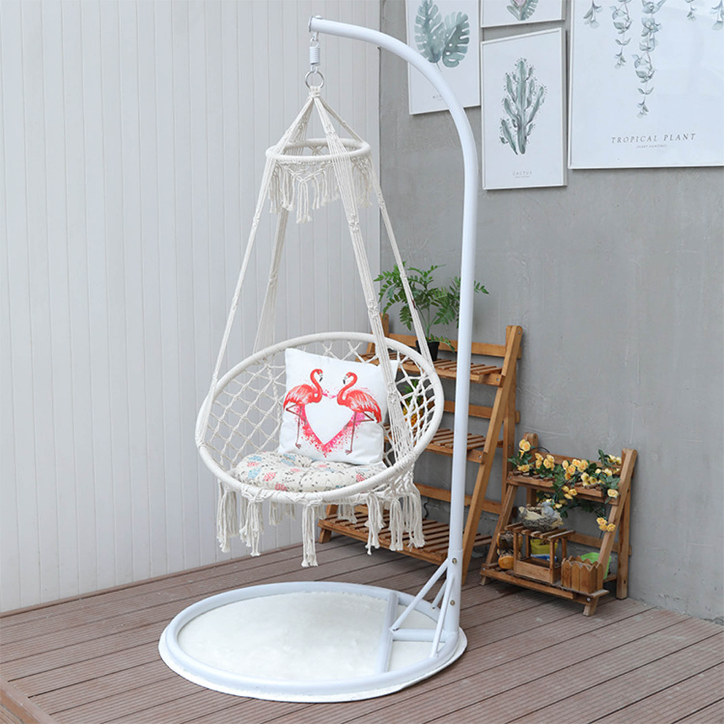 3 Seater Garden Rattan Rope Sw - Outdoor Camping Rocking Chair review and price