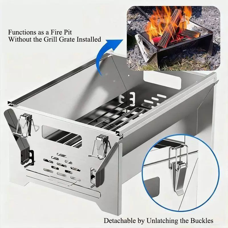 Flip Style BBQ Grill 2 in 1 St - Outdoor Camping Fire Pit review and price
