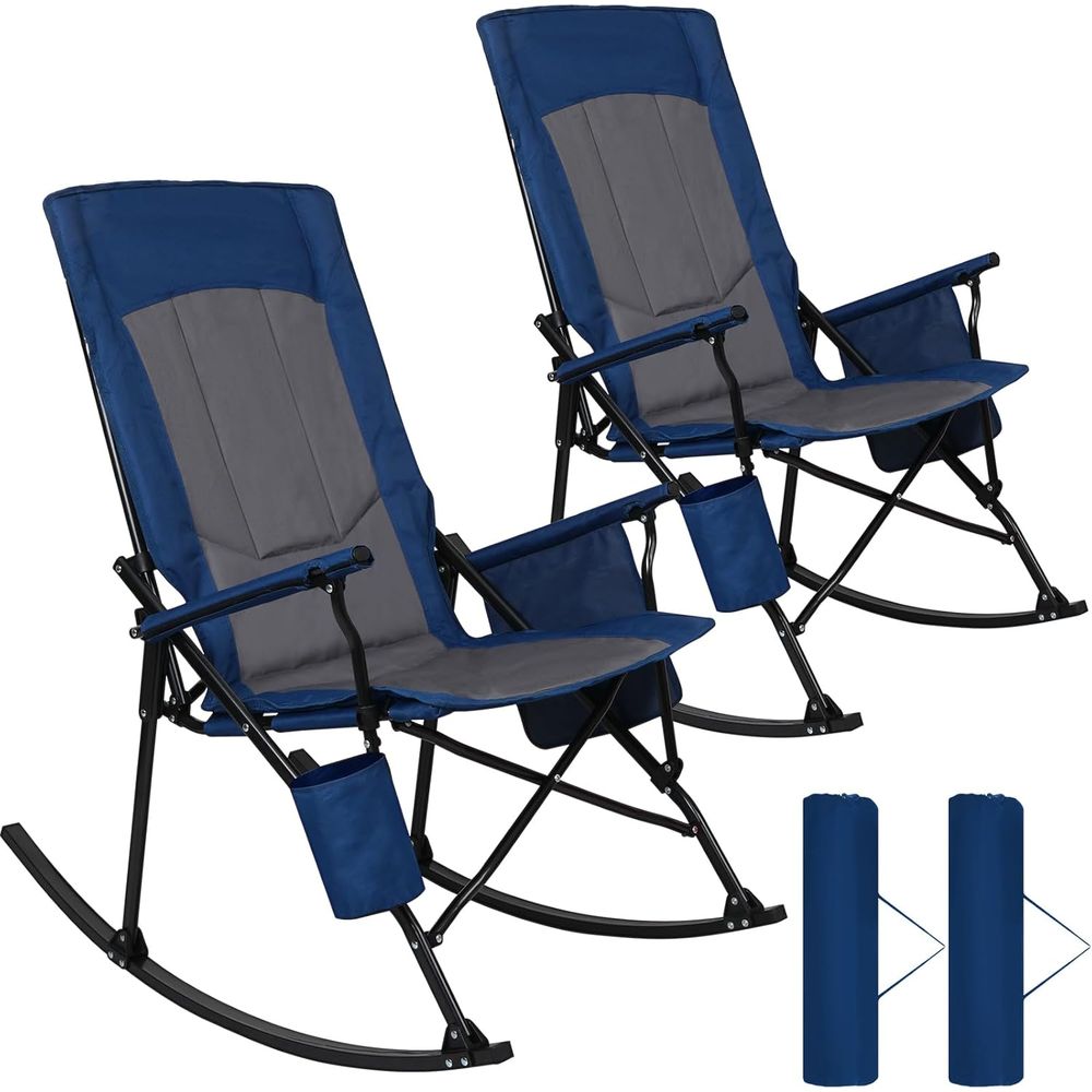 2 Pack High ack Portale Rockin - Outdoor Camping Rocking Chair review and price
