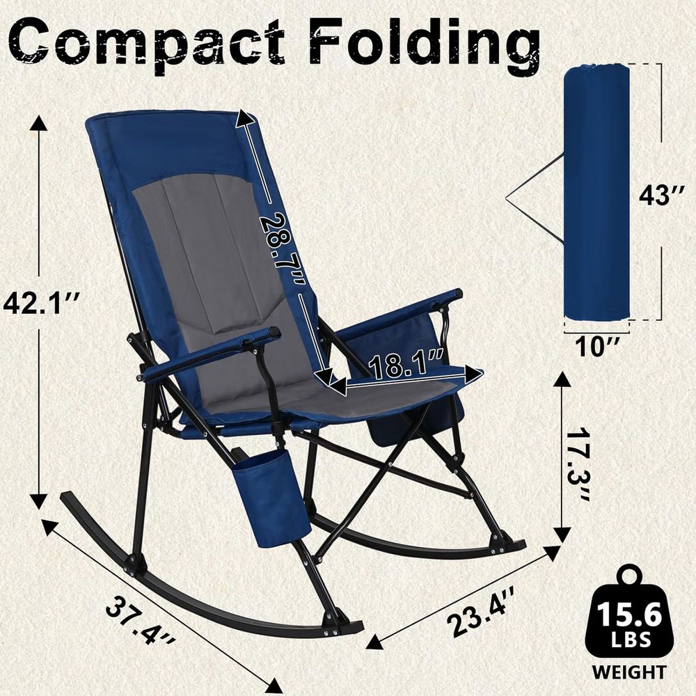 2 Pack High ack Portale Rockin - Outdoor Camping Rocking Chair review and price