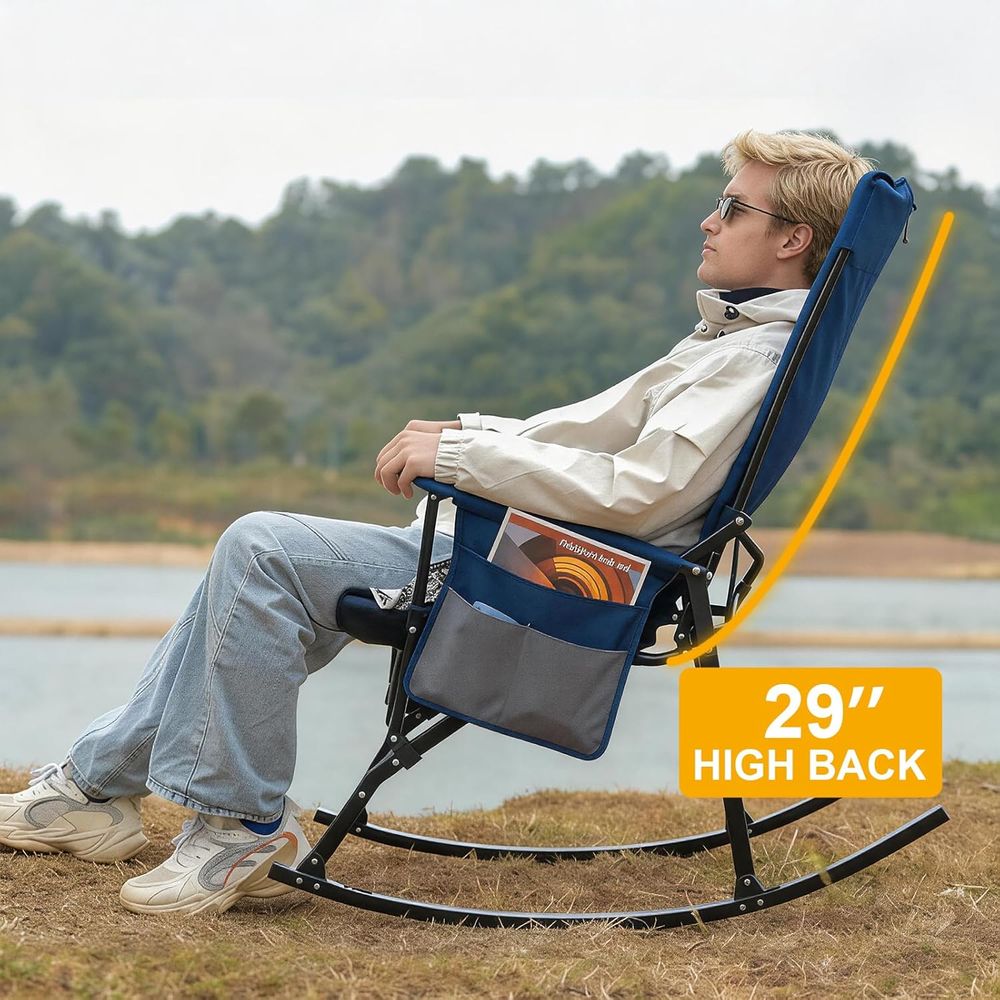 2 Pack High ack Portale Rockin - Outdoor Camping Rocking Chair review and price