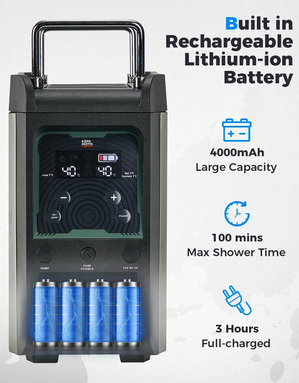 KEMIMOTO Water Heater Portable - Outdoor Camping Water Heater review and price