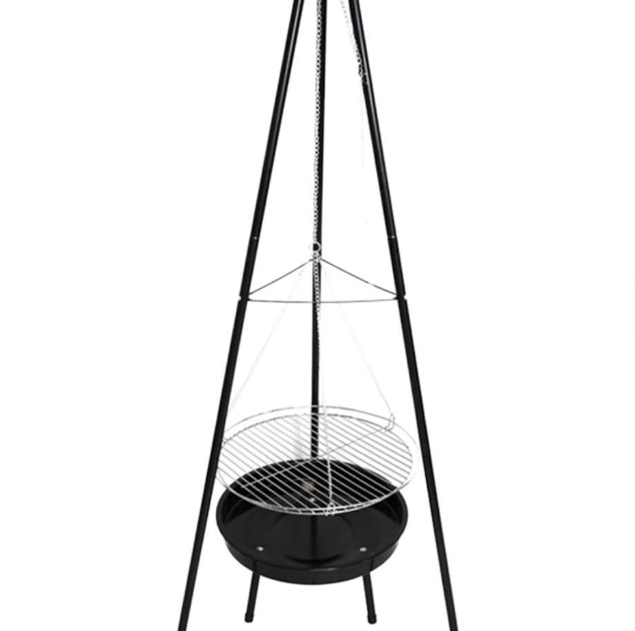 Heavy-Duty Tripod Hanging BBQ  - Outdoor Camping Fire Pit review and price