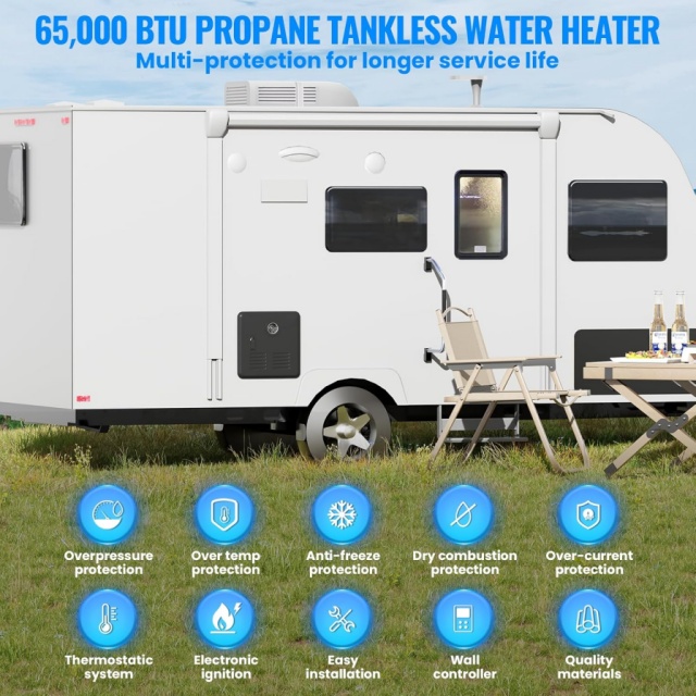 Portable 12V Gas Water Heater  - Outdoor Camping Water Heater review and price