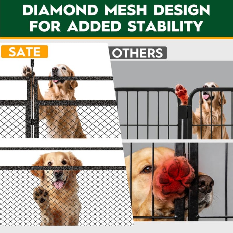 Dog Playpen with Safety Mesh 3 - Outdoor Camping Dog Kennel review and price