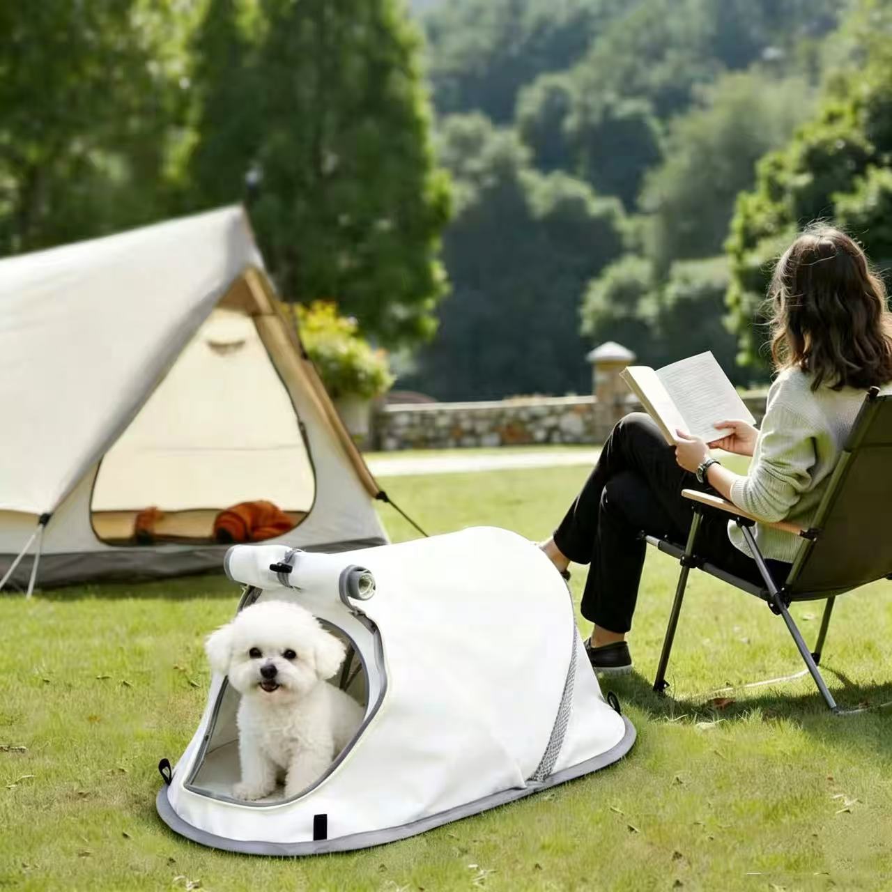 Foldable Pet Tent Portable Dog - Outdoor Camping Dog Kennel review and price