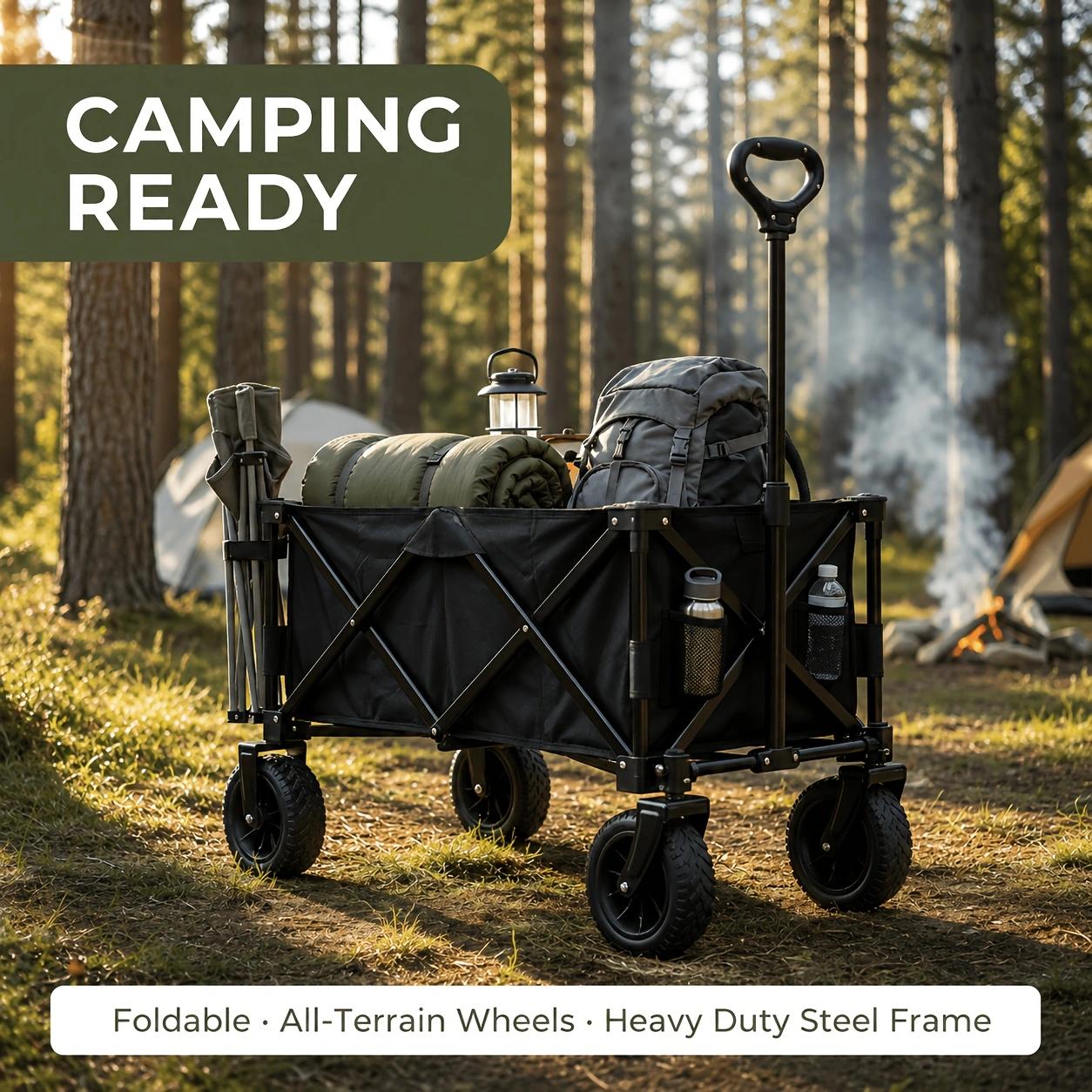Heavy Duty Foldable Wagon Cart - Outdoor Camping Shop review and price