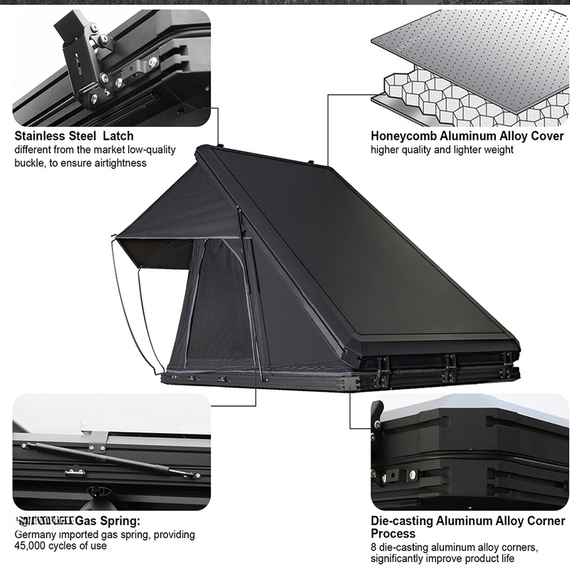Hard Aluminum Rooftop Tent wit - Outdoor Camping Van Tent review and price