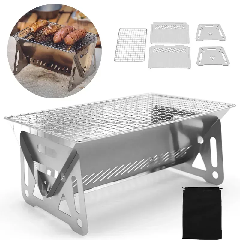 Portable Folding Barbecue Gril - Outdoor Camping Fire Pit review and price